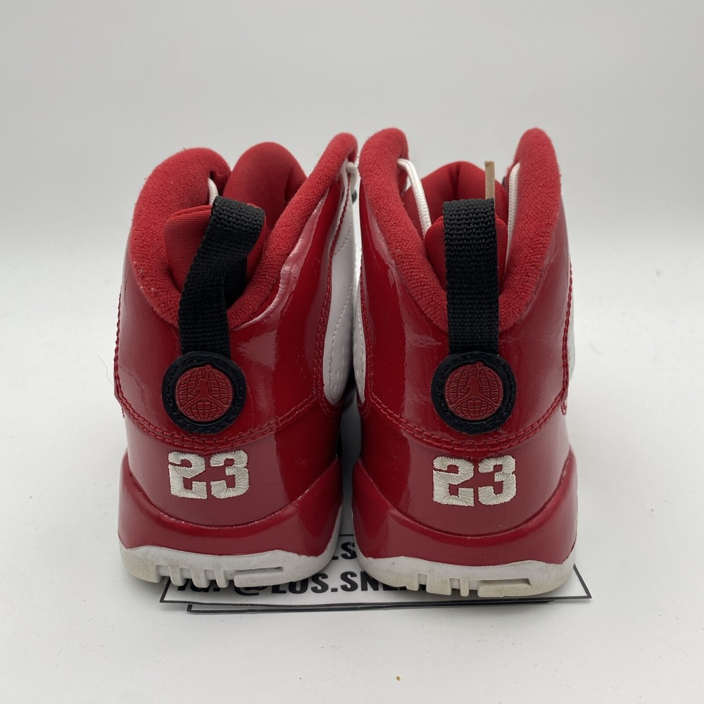 Size 3y- (GS) Nike Air Jordan 9 Retro PS Youth White Gym Red (401811-160) - Picture 4 of 8